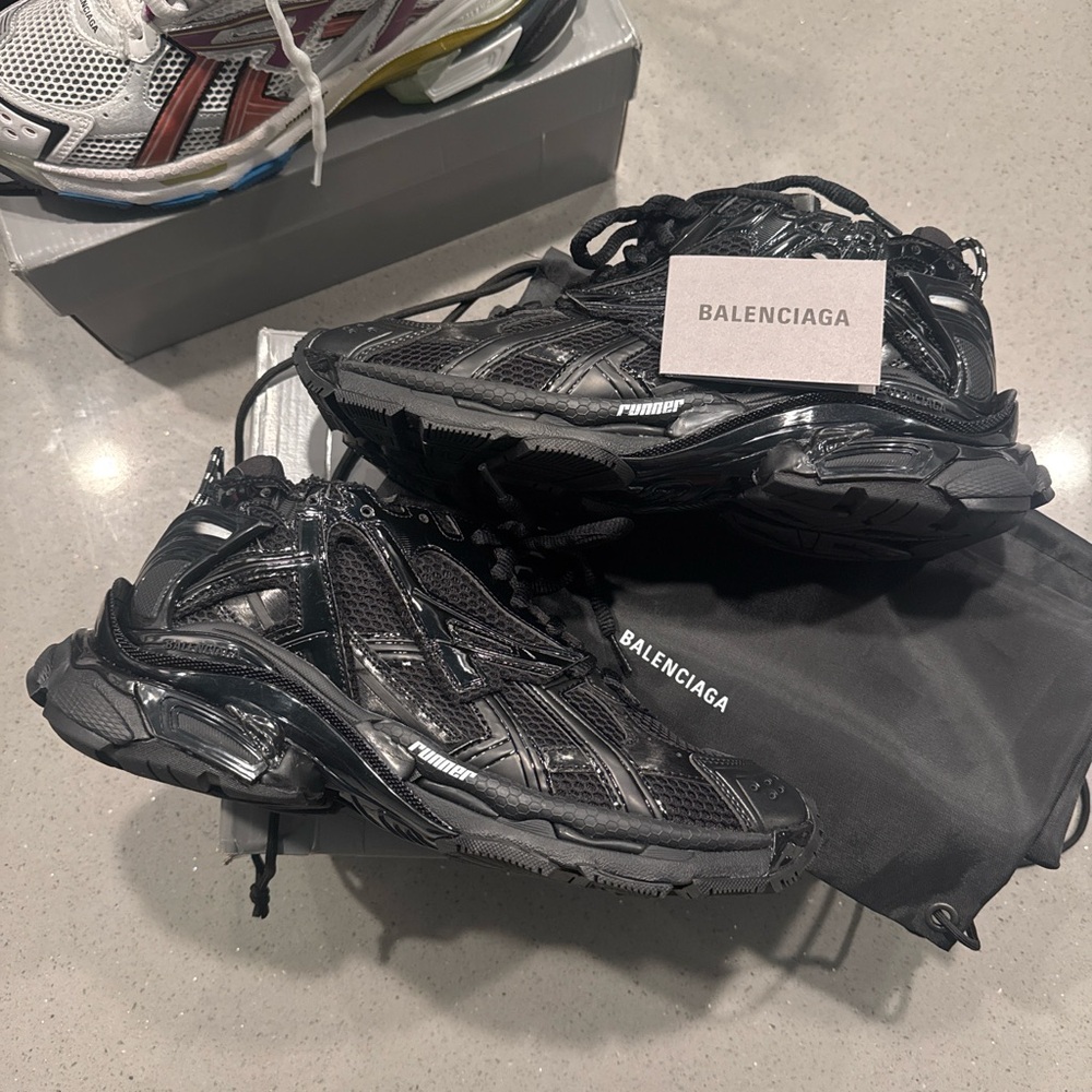 Balenciaga Glossy Black Runners